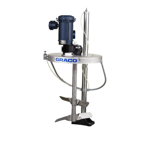 GRACO 25C374 - Electric Back Gear Drum Agitator w/ Drum Cover, Elevator, Shaft & Blades, UL, 100 PSI