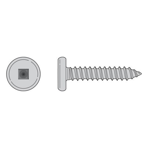 Simpson Strong-Tie F10T100PTC - #10 x 1" 410SS Pancake Head Wood Screws 100ct