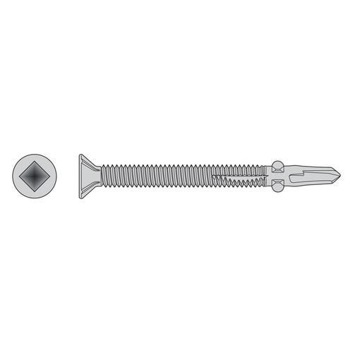 Simpson Strong-Tie F12C250FDM - #12 x 2-1/2" 410SS Flat Head Self-Drilling Screw w/ Wings 1000ct