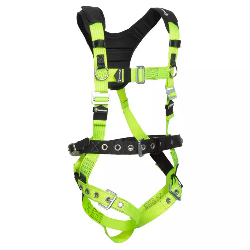 Safewaze 021-1811 - Reflective Full Body Harness: 1D, MB Chest, TB legs, Mining belt (M)