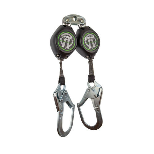 Safewaze FS-FSP14095-W-RBH - Class 1 11' Dual Leg Web Retractable w/ Steel Rebar Hooks
