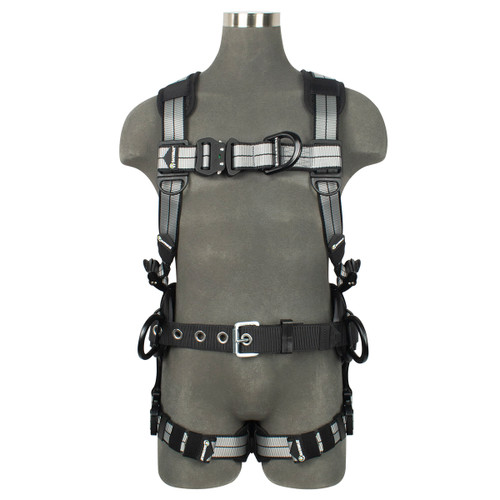 Safewaze 021-1829 - PRO+ Slate Construction Harness: Alu 3D, Alu QC Chest, Alu FD, Alu QC Legs (XL)