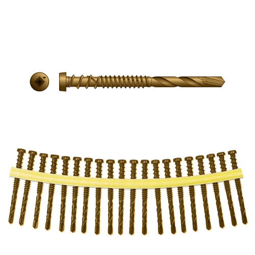 QuikDrive DCSD238SBR01 - #10 x 2-3/8" Composite-to-Steel Deck Screw Brown 1000ct