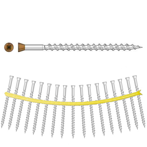 QuikDrive DTH212S305TN04 - #7 x 2-1/2" 305SS Trim Head Deck Screw Tan04 1000ct