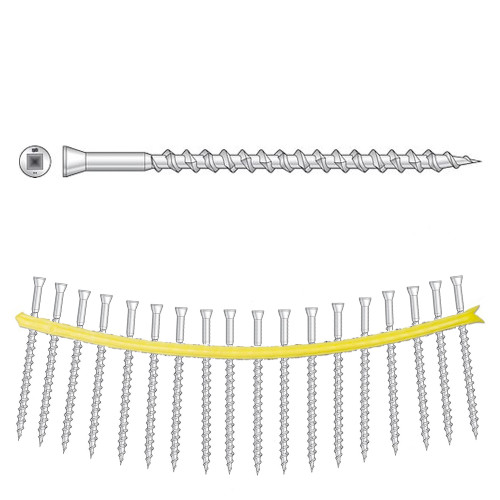 QuikDrive SSDTH212S - #7 x 2-1/2" Stainless Trim Head Deck Screw 1000ct