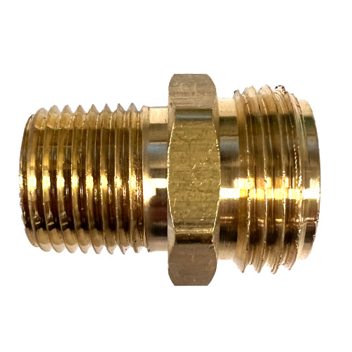 Reelcraft 260729 - 1/2" NPT(M) x 3/4" GHT(M) Garden Hose Adapter Fitting