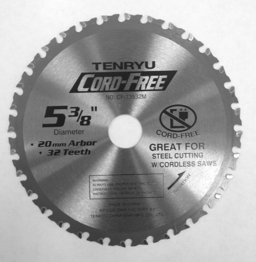 Tenryu CF-13532M 5-3/8" 32T 20mm Arbor, 0.059 Kerf, 3700 Rpm, Cordless