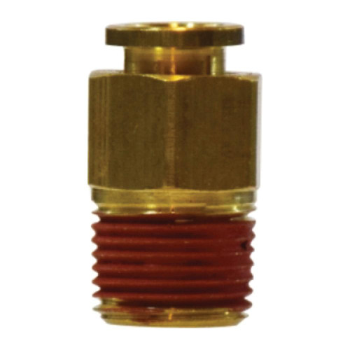 Midland Industries 20058A - Adapter, 3/8" Push" Tube x 1/4" MIP, Brass