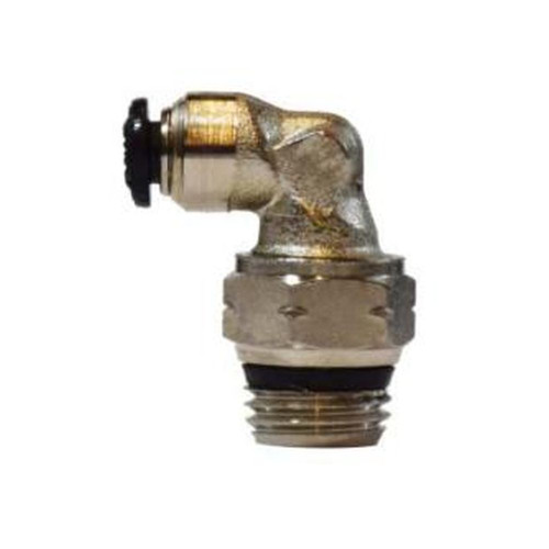 Midland Industries 20709N - 90° Swivel Elbow, 4mm Push-In x 1/4" NPT(M) Global, Brass, Nickel-Plated