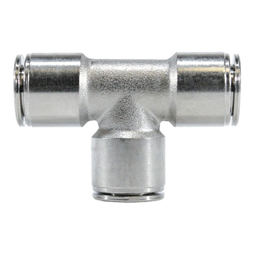 Midland Industries 20029NIC - Union Tee w/ Nickel Collet, 3/8" Push to Connect x 3/8" Push to
