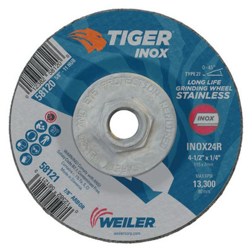 ウェイラー・ハンパーディンク Weiler Tiger Ceramic Grinding Wheel - 4 1/2
