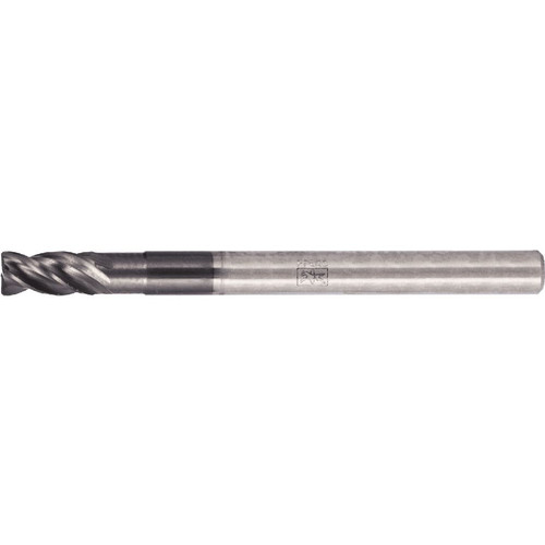 PFERD 23003045 Chamfered End Mill, 4-flutes, 3/16" Dia, 3/8" APMX, 2-1/4" OAL, Cyl. Shank