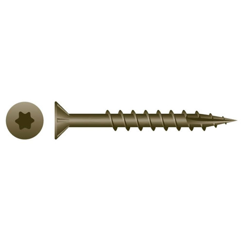 Strong-Point XT814W - #8 x 1-1/4" Flat Head w/ Nibs Outdoor Screw, WAR 8000ct