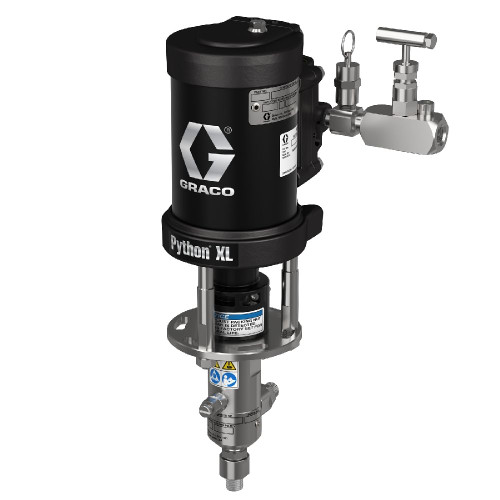 GRACO 2A25414 - Python XL Pneumatic Chemical Injection Pump, 4-1/2" Air Motor, Chromex Coated 3/4" Plunger, HNBR Seals
