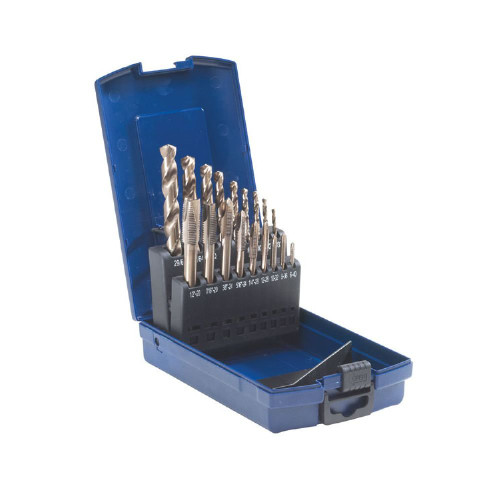 WALTER 03B954 - Various SST Plug Tap & Drill Set (18-Piece Set)