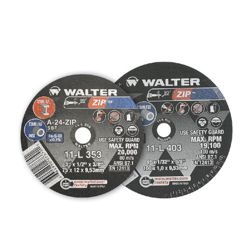 WALTER 11L212 - 2" x 1/16" x 1/4" ZIP Straight Grinder Cut-Off Wheel Type 1