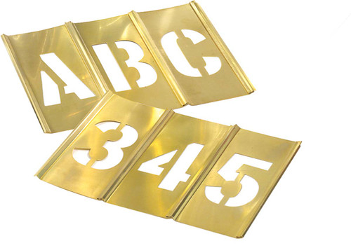 CH Hanson 10066 1/2" Brass Letters & Numbers Set 45 pc