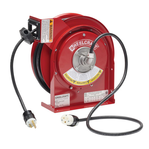 L 4545 123 3A-RP – 12/3 45 ft. Single Receptacle Power Cord Reel