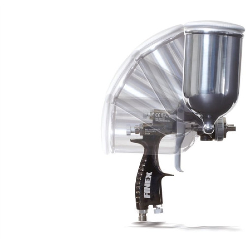 GRACO 24J603 - Finex Air Spray Gravity Feed Side Cup Gun, conventional, 0.055" needle/ nozzle size, 100 PSI