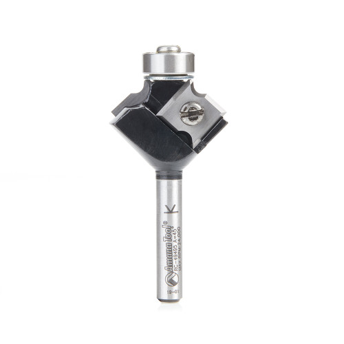 Amana RC-49495 In-Tech Insert Corner Round 2mm R x 1-5/64" D x 43/64 CH x 1/4 Shank Router Bit