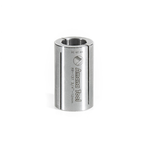 Amana RB-137 High Precision Steel Router Collet Reducer 3/4 Overall D x 12mm Inner D x 1-1/4"