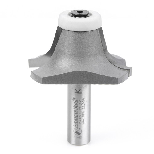 Amana 57160 Carbide Tipped Undermount Bowl Solid Surface 2-1/8 D x 1" CH x 17 Deg Angle x 1/2 Shank Router Bit