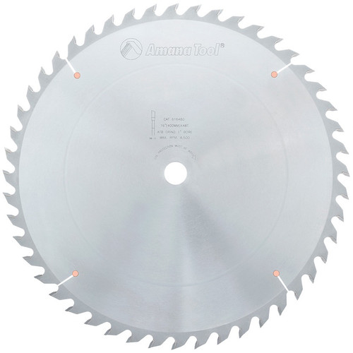 Amana 616480 Carbide Tipped General Purpose 16" D x 48T ATB, 15 Deg, 1" Bore, Circular Saw Blade