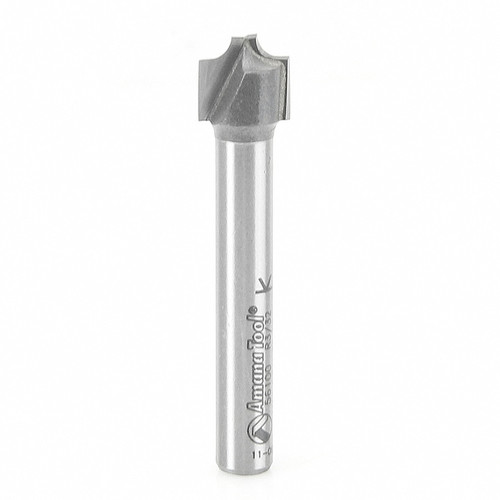 Amana 56100 Carbide Tipped Plunge Beading 3/32 R x 3/8 D x 5/16 CH x 1/4" Shank Router Bit