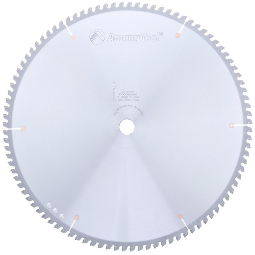 Amana 516961 Carbide Tipped Aluminum and Non-Ferrous Metals 16" D x 96T TCG, -6 Deg, 1" Bore, Circular Saw Blade