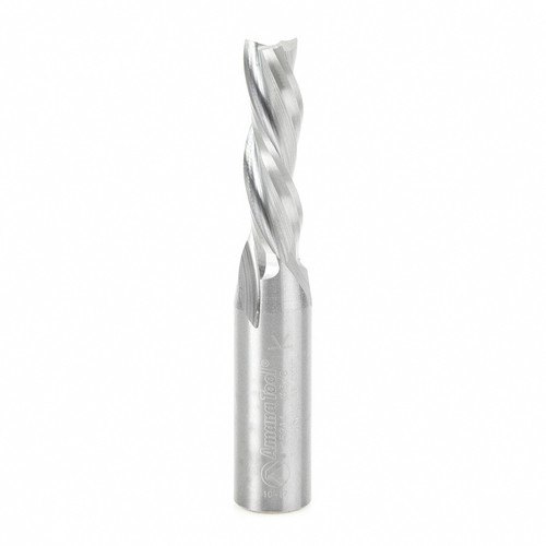 Amana 46214 CNC Spiral Plunge 3/8 D x 1-1/4 CH x 3/8 Shank x 3" Down-Cut, 3-Flute Router Bit