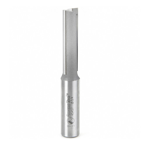 Amana 45457 CNC Carbide Tipped Straight Plunge High Production 3/4 D x 2-1/2 CH x 3/4 Shank L/H Router Bit
