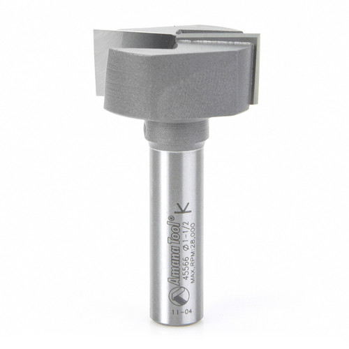 Amana 45566 Carbide Tipped Bottom Cleaning 1-1/2 D x 5/8 CH x 1/2" Shank Upshear Design Router Bit