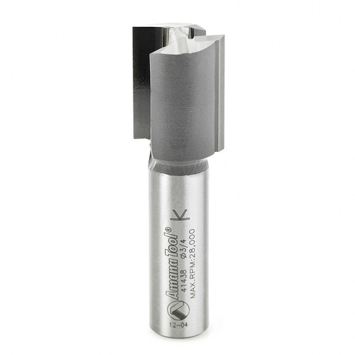 Amana 41438 Carbide Tipped Straight Plunge High Production 3/4 D x 1" CH x 1/2 Shank Router Bit