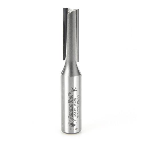 Amana 45415 Carbide Tipped Straight Plunge High Production 3/8 D x 1-1/4 CH x 1/2 Shank x 3" Router Bit