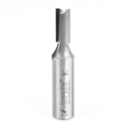 Amana 45410 Carbide Tipped Straight Plunge High Production 5/16 D x 3/4 CH x 1/2 Shank x 2-1/2" Router Bit