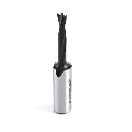 Amana 201005 Carbide Tipped Brad Point Boring Bit R/H 5mm D x 57mm Long x 10mm Shank