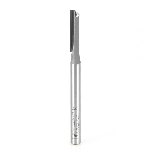 Amana 45110 Carbide Tipped Straight Plunge Single Flute High Production 1/4 D x 1" CH x 1/4 Shank Router Bit