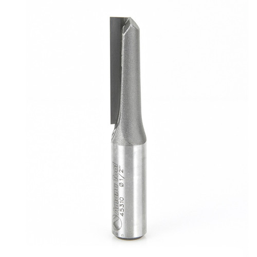 Amana 45310 Carbide Tipped Straight Plunge Single Flute High Production 1/2 D x 1-1/2 CH x 1/2" Shank Router Bit
