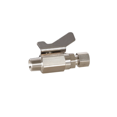 GRACO 237538 - Low Pressure Ball Valve, 3/8" Tube Fitting x 3/8 NPT(M), Stainless Steel, Catalyst & Waterborne Compatible, 500 PSI