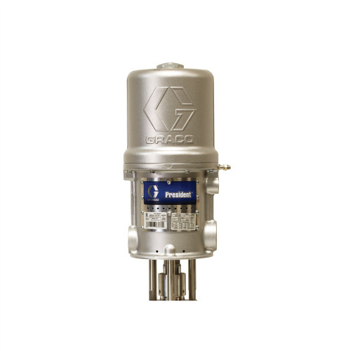 GRACO 224348 - President 10:1 Pneumatic 2-Ball Piston Pump, 55 Gal Drum Length, Stainless Steel, UHMWPE/PTFE Packings, 3/8 NPSM(F) Air Inlet