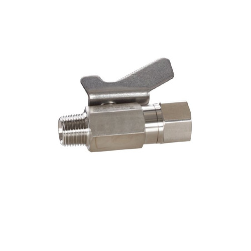 GRACO 237534 - Low Pressure Ball Valve compatible w/ SS, catalyst & waterborne materials, 3/8" NPT(F) x 3/8" NPT(M)