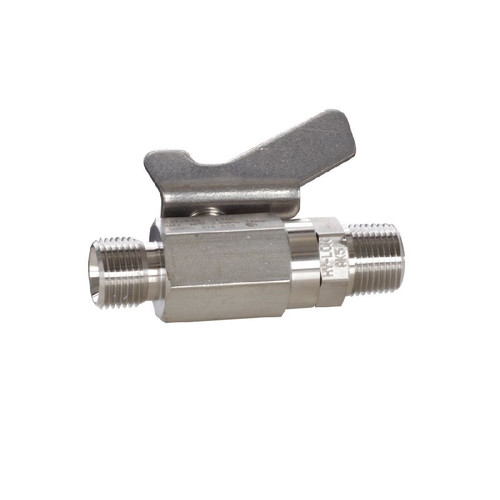 GRACO 237533 - Low Pressure Ball Valve compatible w/ SS, catalyst & waterborne materials, 3/8" NPSM(M) x 3/8" NPT(M)