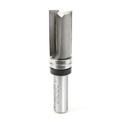 Amana 45362 Carbide Tipped Down Shear Face Plunge Template 3/4 D x 1-1/2 CH x 1/2" Shank w/ Upper Ball Bearing Router Bit