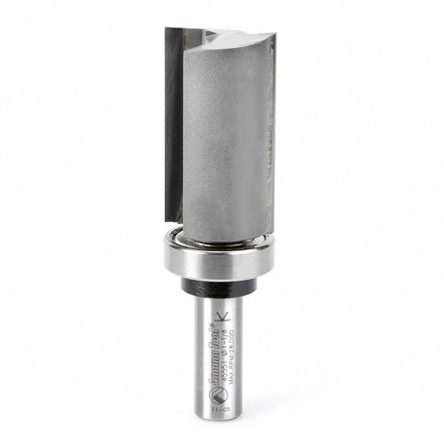 Amana 45551 Carbide Tipped Flush Trim Plunge Template 1-1/8 D x 2" CH x 1/2 Shank w/ Upper Ball Bearing Router Bit