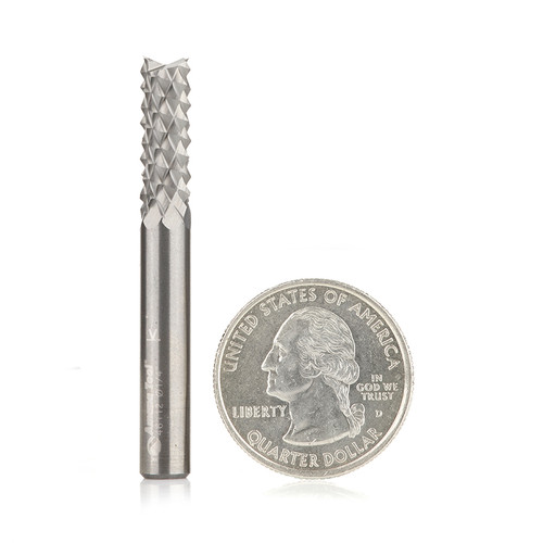 Amana 46112 Abrasive Type Plunge Diamond Pattern, Plastic Cutting 1/4 D x 3/4 CH x 1/4 Shank x 2" Router Bit