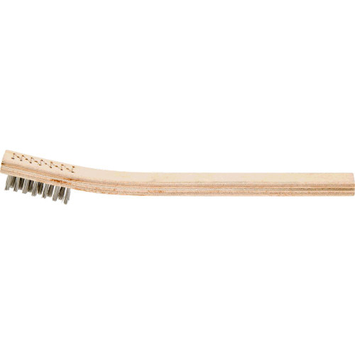 PFERD 85059 3x7 Welders Toothbrush - Laced Back Stainless Wire, Wooden Block