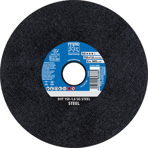 PFERD 69965 6" x .045" Cut-Off Wheel, 7/8" AH A 46 S SG - Type 1