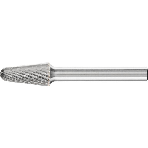 PFERD 25152 Carbide Bur, 14 degree Taper, DBL Cut 3/8" x 1-1/16" x 1/4" Shank