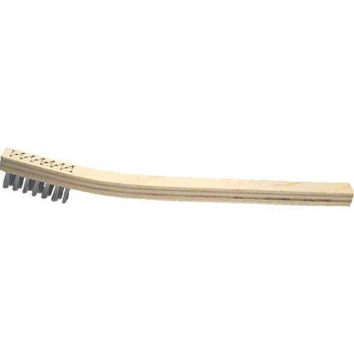 PFERD 85058 3x7 Welders Toothbrush Laced Back Carbon Steel Wire Wooden Block