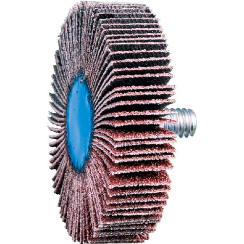 PFERD 45350 2" x 1/2" Quick Change Flap Wheel 1/4-20 Thread, Aluminum Oxide, 60 Grit